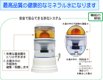 最高品質の健康的なミネラル水になります