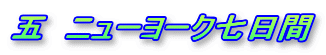 五　ニューヨーク七日間