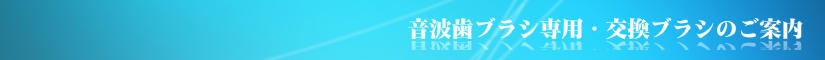 音波歯ブラシ専用・交換ブラシのご案内