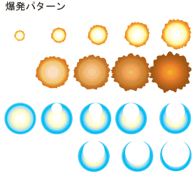 爆発アニメパターン