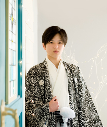 男の袴成人式写真